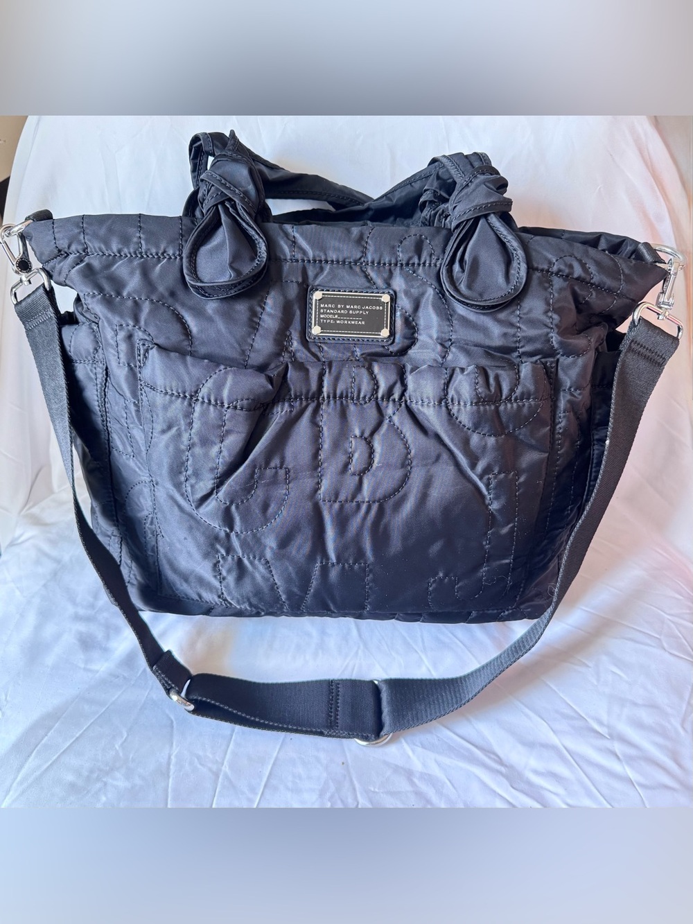 Marc by Marc Jacobs X-LARGE Black Quilted Nylon Tote/Weekender/Diaper Bag NWT